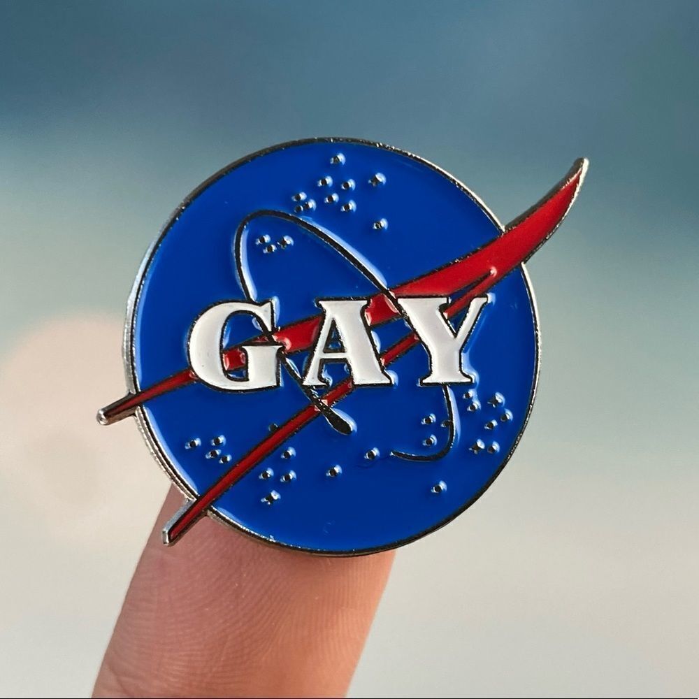 Gay Space Enamel Pin/ Brooch Lapel